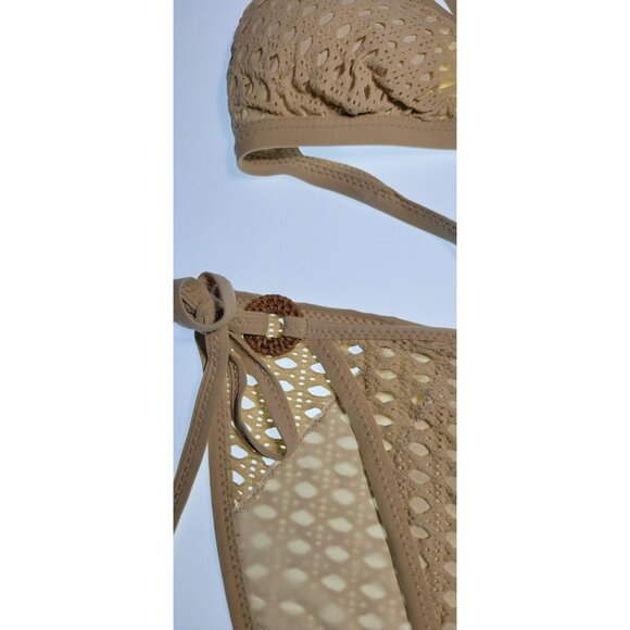 Robin Piccone Bikini Womens Set Top Triangle and Bottom Mid Rise Sz Medium #28 - Picture 3 of 9